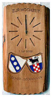 Uhr mit Wappen