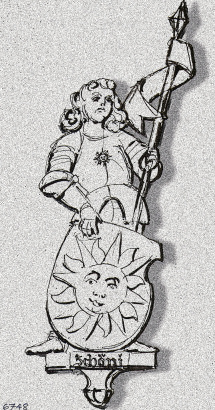 Entwurf mit Schildhalter